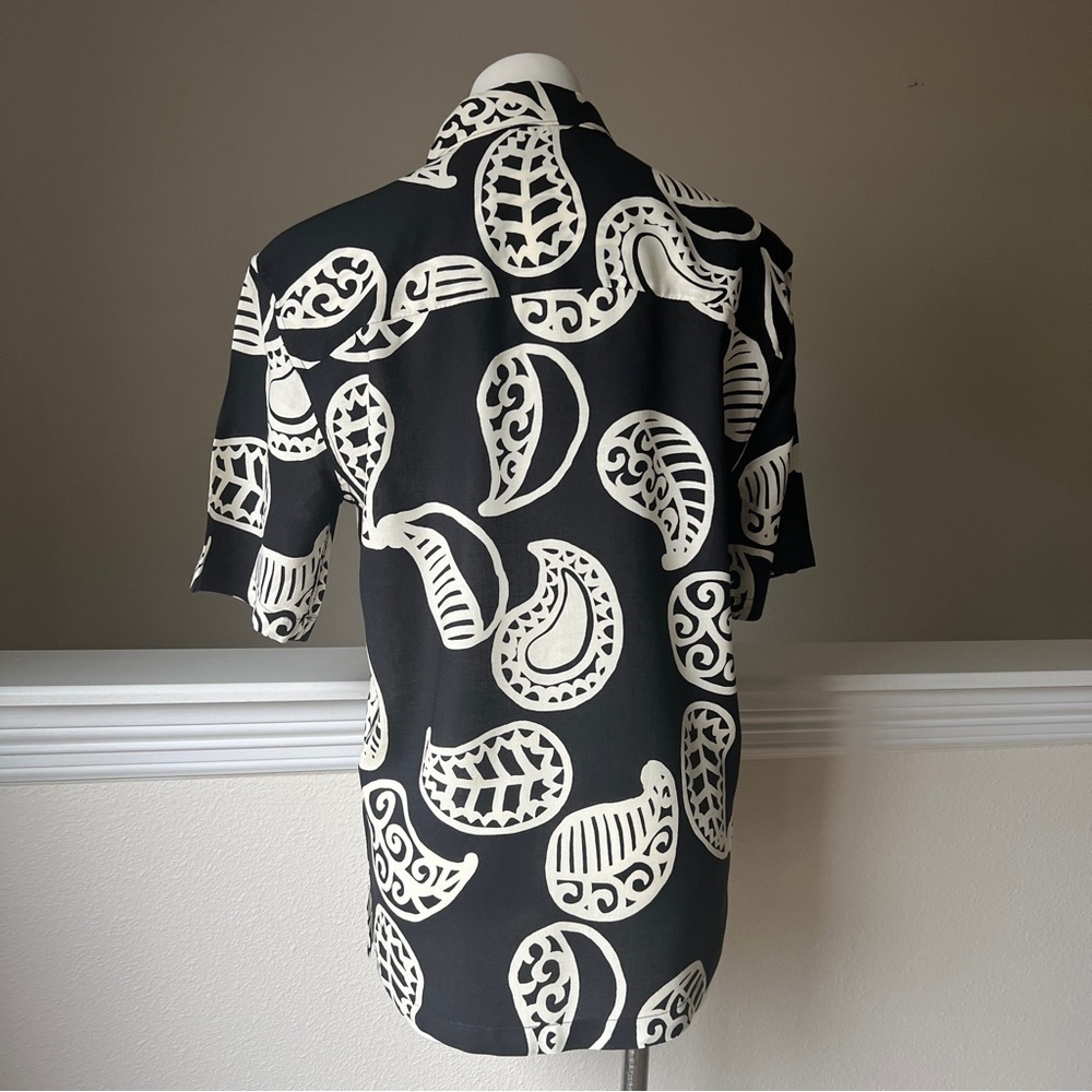 NWT ZARA PAISLEY PRINT SHIRT BLACK | 5566/114 - Picture 7 of 16